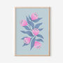 Pink Abstract Flowers, Art Print, thumbnail 1 of 4