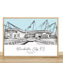 Personalised Football Stadium Print Custom Club, Colours And Text, thumbnail 2 of 6