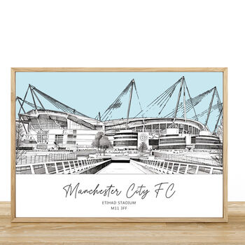 Personalised Football Stadium Print Custom Club, Colours And Text, 2 of 6