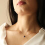 Lapis Lazuli Stone Teardrop Necklace In Gold Plating, thumbnail 3 of 7