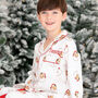 Boy's Personalised Christmas Santa Print Pyjamas, thumbnail 1 of 12