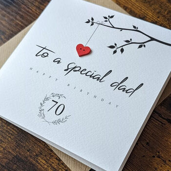 Personalised 70th Birthday Card For Special Dad, 2 of 4