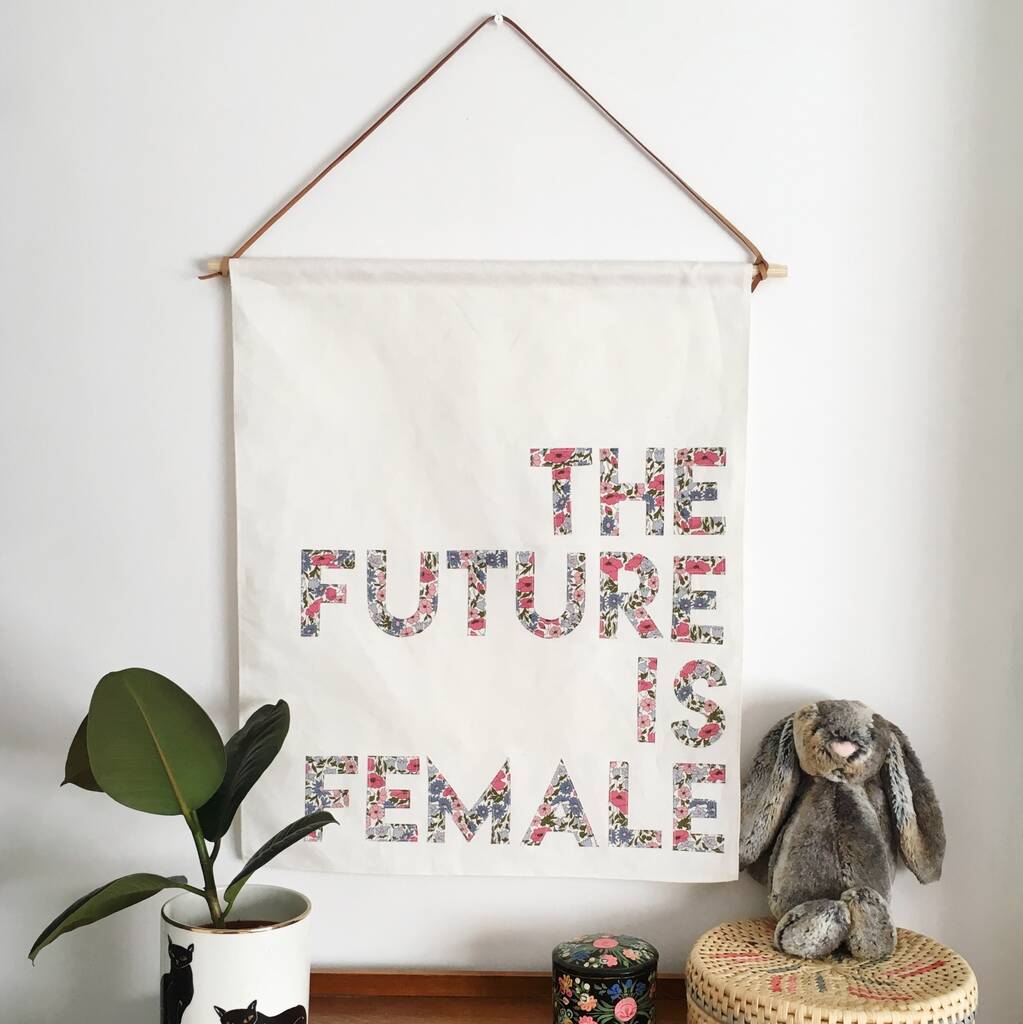 'The Future Is Female' Canvas Wall Hanging, 1 of 11