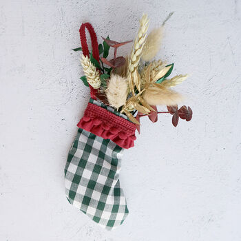 Christmas Stocking Dry Flower Tree Decoration 'Noëlle', 3 of 3