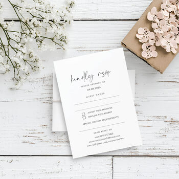 This Is Love 10 Wedding Invitation And RSVP Cards Set, 4 of 4