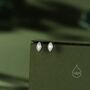 Extra Tiny Marquise Cz Stud Earrings In Sterling Silver, thumbnail 3 of 11