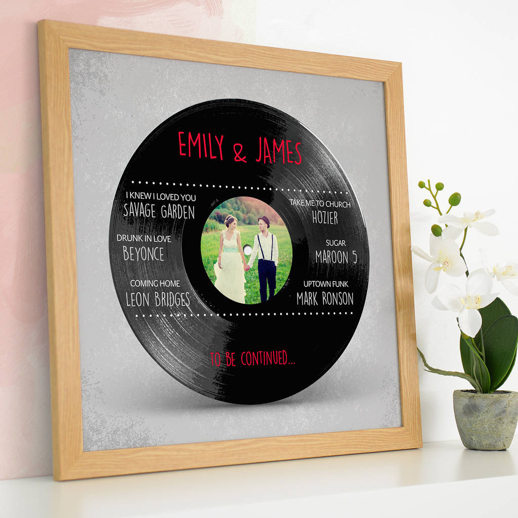 Personalised Vinyl Record Favourite Songs Print By Cherry Pete 