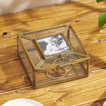 Personalised Brass And Glass Photo Keepsake Box, 4 of 4