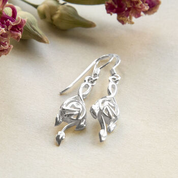 Sterling Silver Celtic Tails Dangly Earrings, 2 of 3