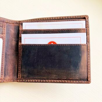 Vintage Leather Wallet ~ Rfid Protected, 7 of 8