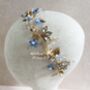 Blue Forget Me Not Bridal Hair Vine, thumbnail 5 of 8