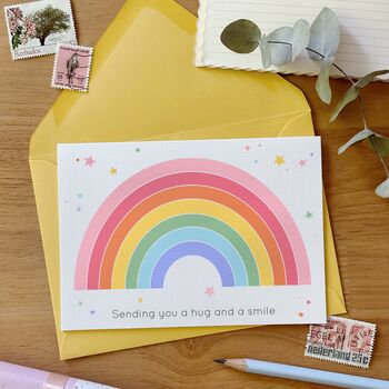 Rainbow Sending A Hug Card, 2 of 7