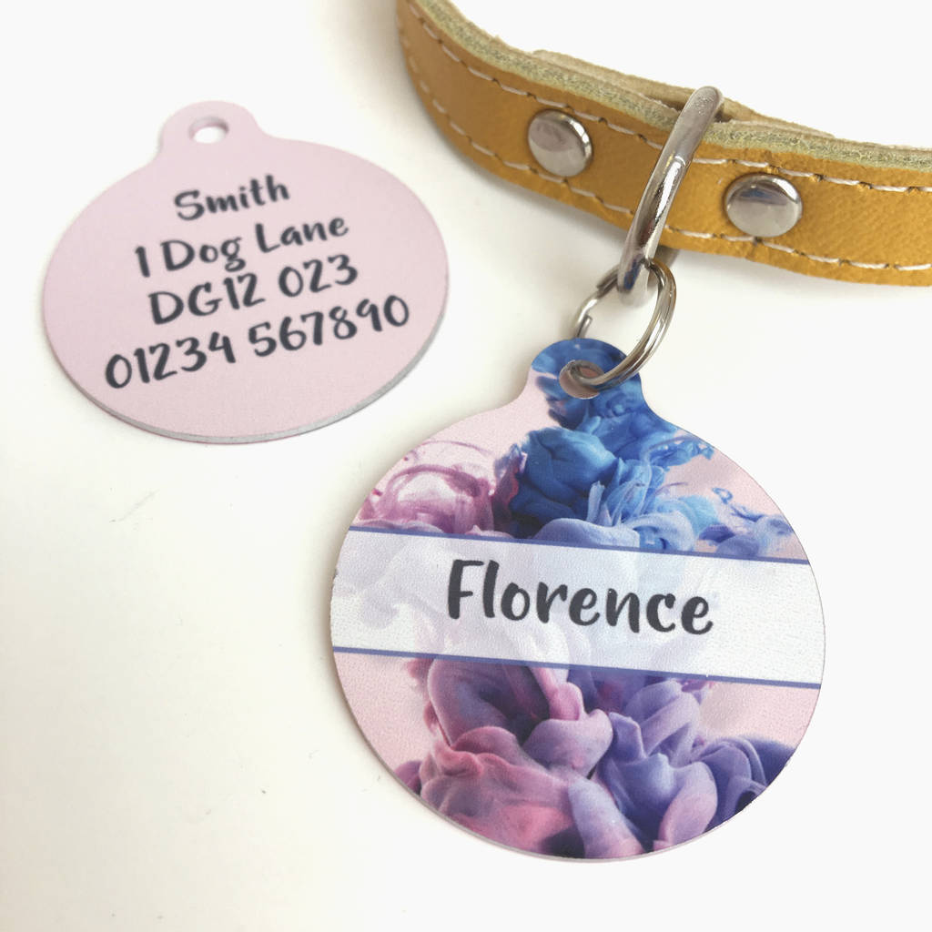 pet id name tag personalised elegance by hoobynoo