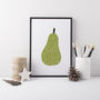Kitchen Art, Pear Print, thumbnail 2 of 4