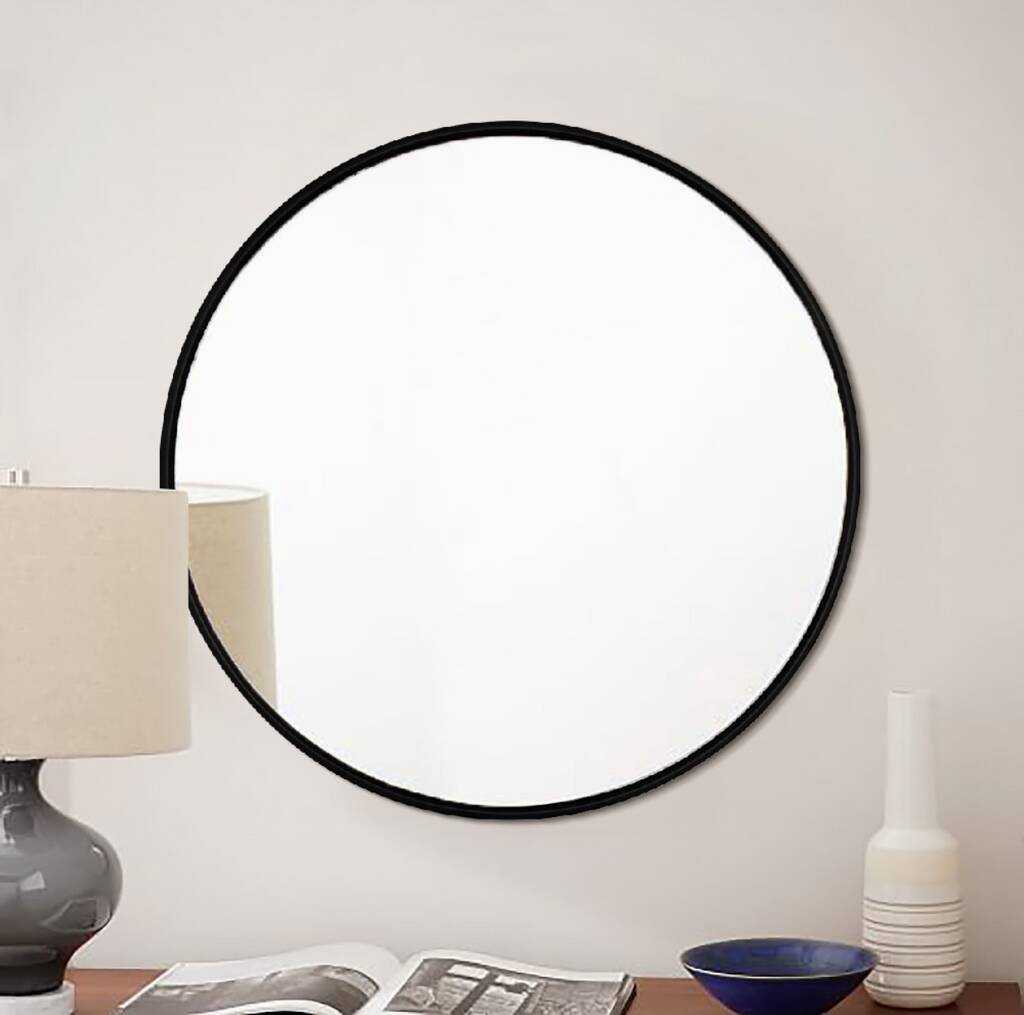 Round Metal Wall Mirror By Bow and Blossom