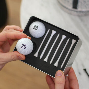 Personalised Minimal Golf Cart Tin Set For Him Or Dad, 4 of 4