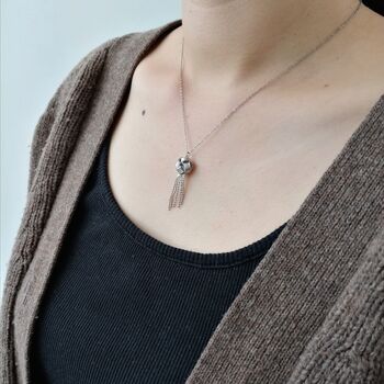 Friendship Knot Tassel Necklace, 3 of 10