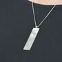 Large Mother Of Pearl Sterling Silver Necklace, thumbnail 2 of 3