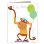 Happy Birthday Monkey Mini Card, thumbnail 2 of 4