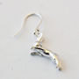 Boxing Hare Earrings In Sterling Silver, thumbnail 3 of 10