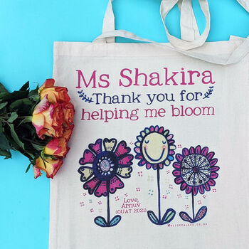 Personalised Thank You For Helping Me Grow Teacher Bag, 2 of 12