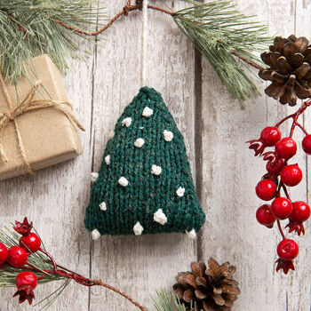 Oh Christmas Tree And Gonk Bauble Duo Easy Knitting Kit, 4 of 10