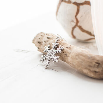 Silver Plated Snowflake Winter Necklace, 4 of 12