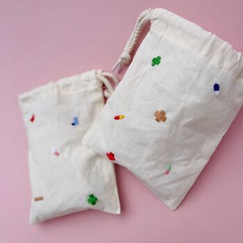 Hand Embroidered First Aid Feminine Toiletry Set, 7 of 7