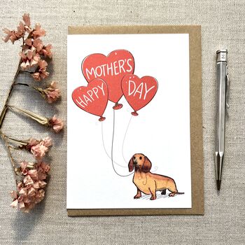 Personalised Dachshund Happy Mother's Day Card, 3 of 5
