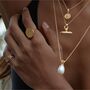 Lakshmi Goddess Coin Ring Gold Vermeil, thumbnail 7 of 8