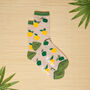Women's Lemon And Lime Bamboo Socks, thumbnail 1 of 5