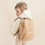 Children's Camel Borg Zip Backpack, thumbnail 1 of 4