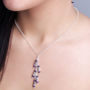 Amethyst Sterling Silver Handmade Cascade Necklace, thumbnail 1 of 8