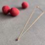 October Birthstone Pink Tourmaline Gold Plated Necklace, thumbnail 12 of 12