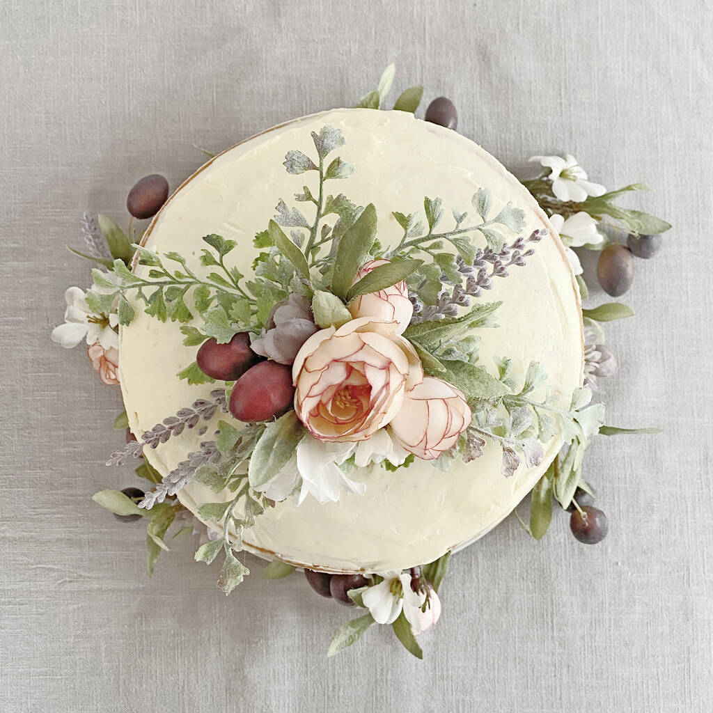 Faux Floral Cake Decorations By The Letter Loft | notonthehighstreet.com