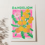 Dandelion Flower Risograph Print, thumbnail 2 of 3