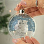 Personalised First Christmas As A Family Glass Bauble, thumbnail 1 of 2