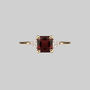 Garnet Stone Vintage Style Ring In Silver Or Gold, thumbnail 4 of 5