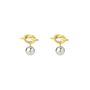 Bridesmaids Gold Plated Knot And Pearl Stud Earrings, thumbnail 4 of 7