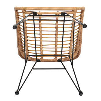 Three Piece Wicker Rattan Outdoor Patio Set, 10 of 12