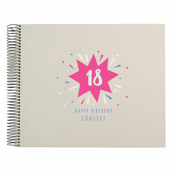 Personalised 18th Birthday Spiral Bound Book By Made by Ellis