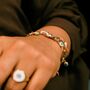 Handmade Blue And White Evil Eye Fatima Hamsa Bracelet, thumbnail 5 of 7