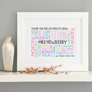 Personalised Thank You Teacher Word Art By Cherry Pete ...