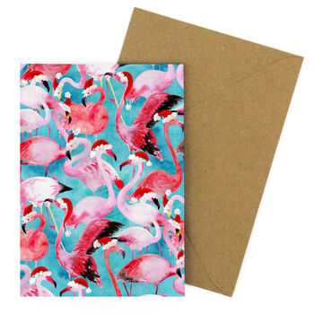 Flamboyance Of Flamingos Print Christmas Cards, 4 of 6