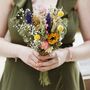 Summer Meadow Dried Flower Wedding Posy, thumbnail 1 of 9