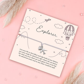 Explorer Plane And Heart Bracelet, 2 of 8
