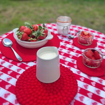 Fair Trade Handmade Eco Felt Table Mat Placemat 4pc Set, 2 of 12