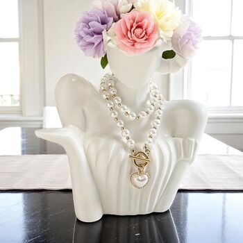 Luxury Ceramic Lady Vase And Removable Necklace Set, 7 of 12