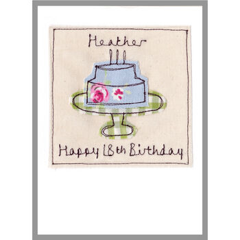 Personalised 16th Birthday Cake Card For Girl, 3 of 8