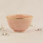 Moroccan Gold Rim Pink Ceramic Ring Dish, thumbnail 1 of 4
